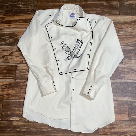 Chemise de cowboy western rétro pour homme en coton, brodée - bleu